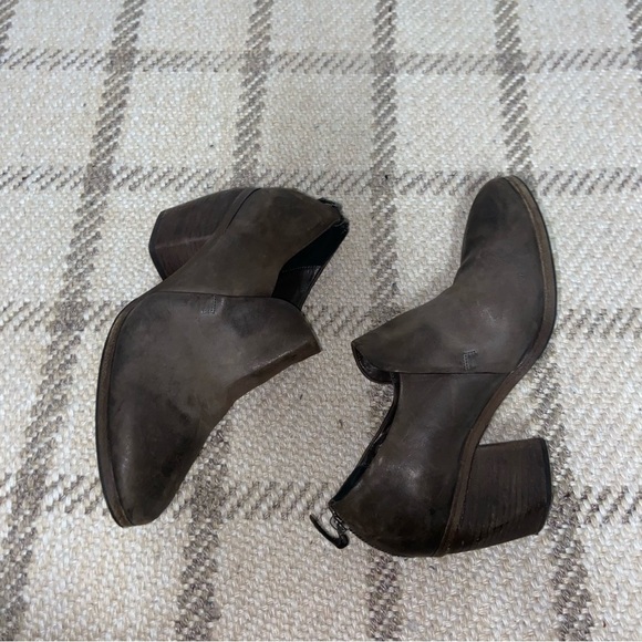 Marsell Brown Leather Ankle wooden Heels Booties Size 39 - Picture 2 of 7